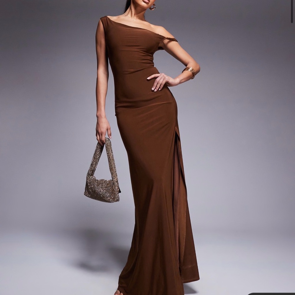 ASOS Chocolate One Shoulder Dress